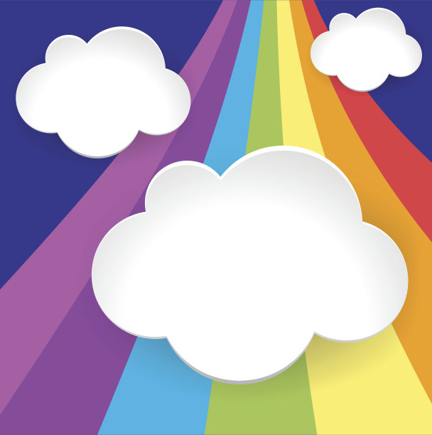 三云模板上的彩虹背景图片下载