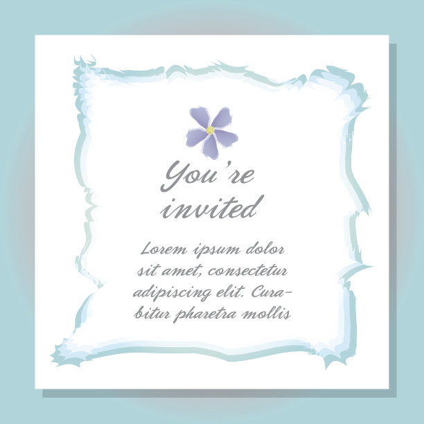 水彩花卡装饰设计图片下载