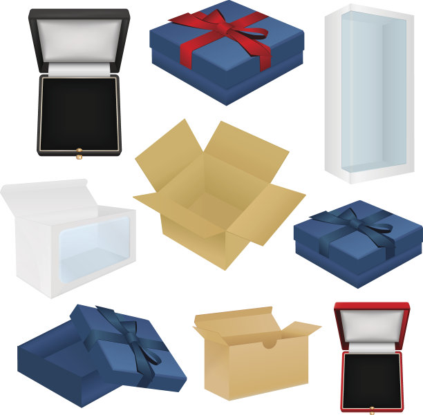 一套盒子-礼品，珠宝，包装，纸板箱图片下载