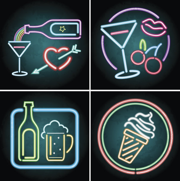 餐饮霓虹灯设计图片下载