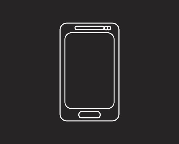 智能手机细线图标图片下载