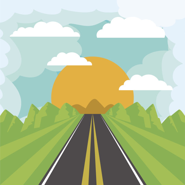 道路景观设计图片下载