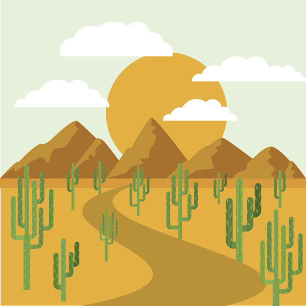 沙漠景观设计素材图片