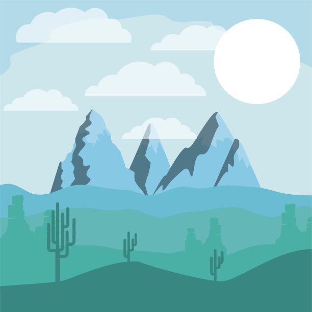 沙漠景观设计素材图片