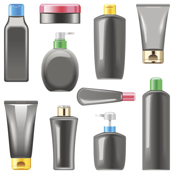 矢量黑色化妆品包装图片下载