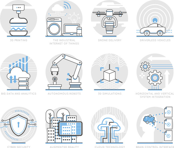 信息图表图标关于物流技术的元素图片下载