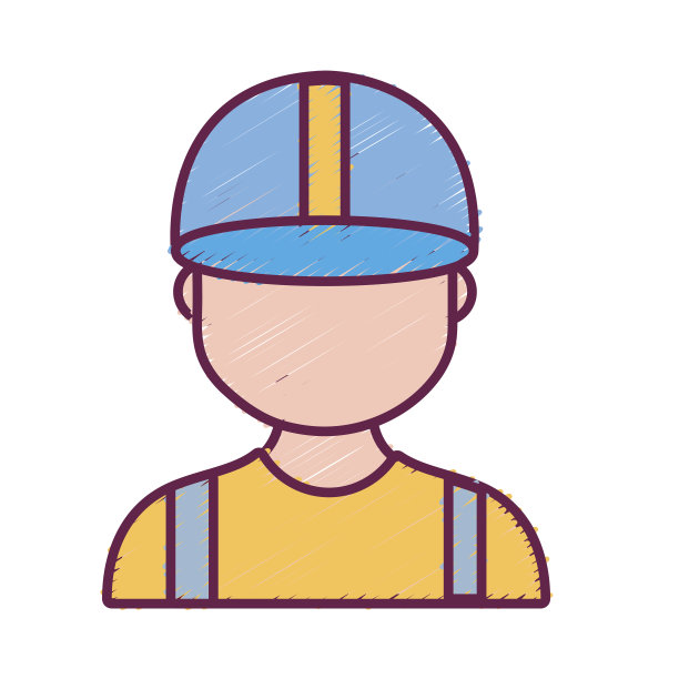 戴帽子和工装的专业男工人图片下载