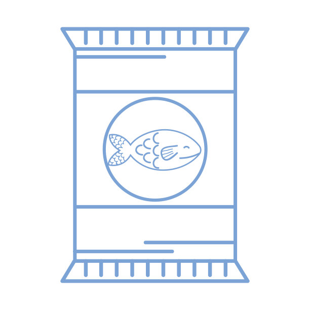 剪影美味的鱼片袋装食品图片下载