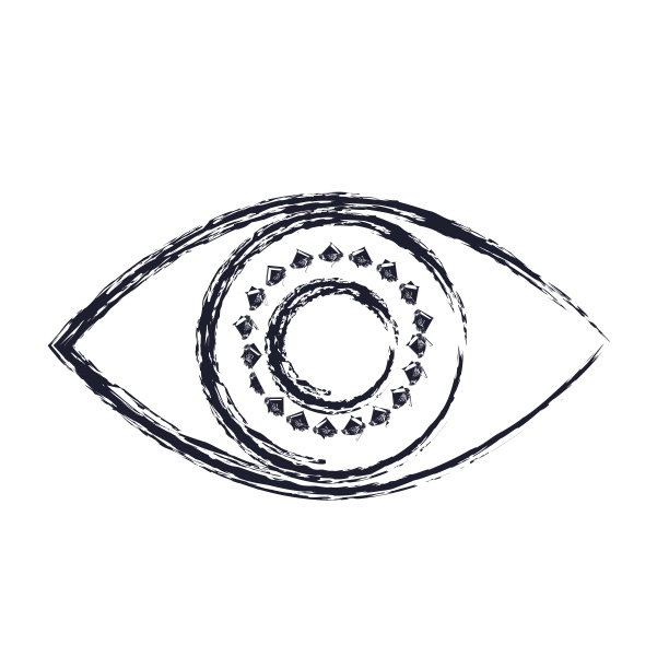 眼睛图标在模糊的轮廓图片下载