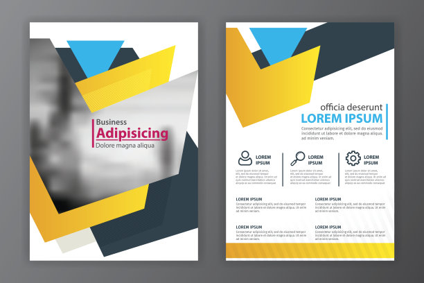 商业宣传册或传单模板;年度报告或书籍封面布局图片下载