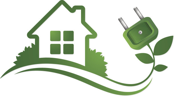 环保房屋和电源插头图片下载