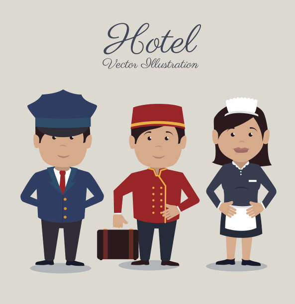 酒店设计，矢量插图图片下载