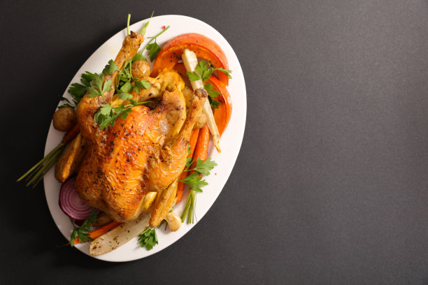 蔬菜烤鸡图片下载