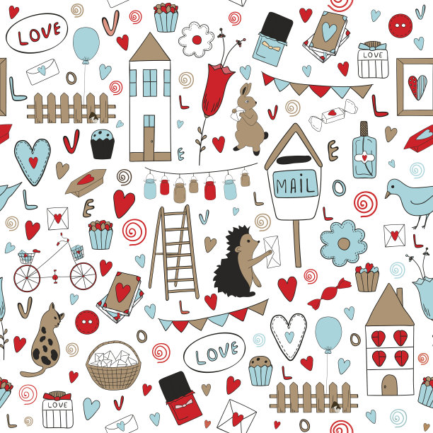 情人节的模式。图片下载