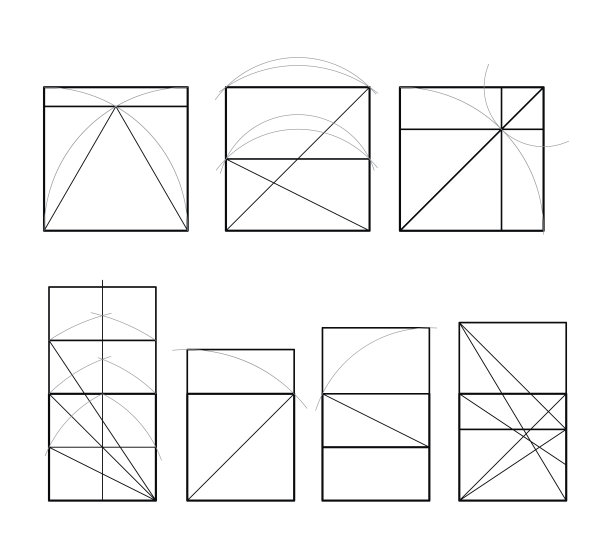 黄金比例。封面模板。图片下载