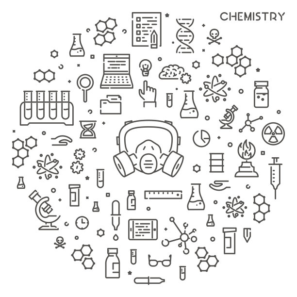 化学圆线网概念图片下载