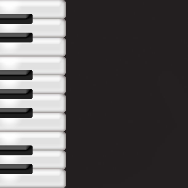 黑色背景下的音乐键盘图片下载