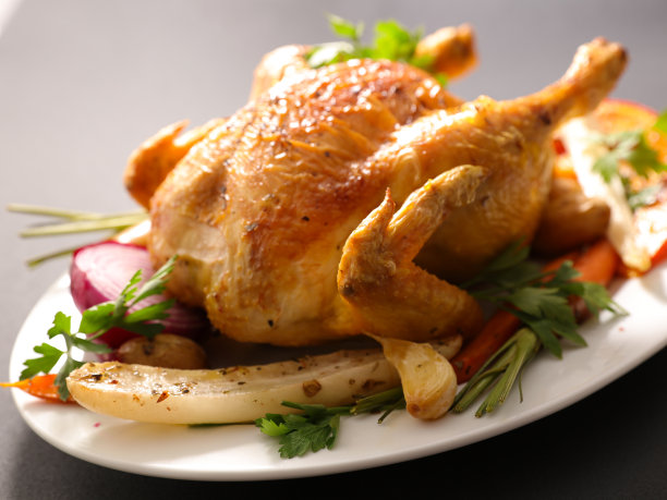 青菜烤鸡图片下载