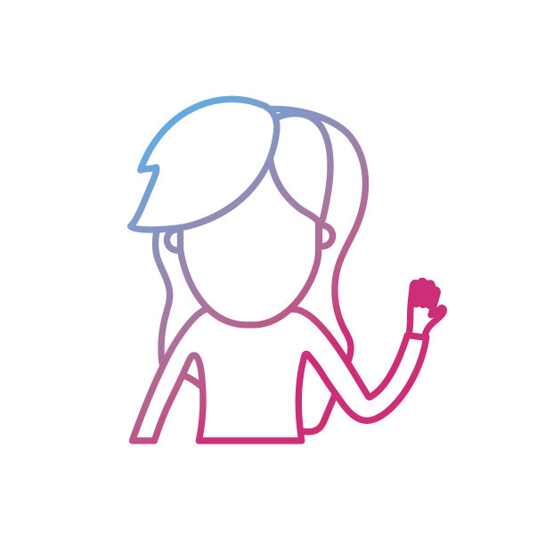 线条女人的发型设计和衣服图片下载