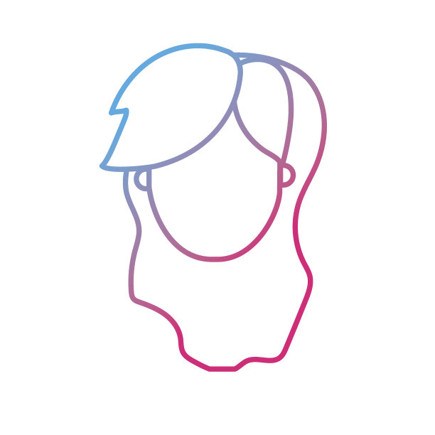 线条女性头部与发型设计图片下载
