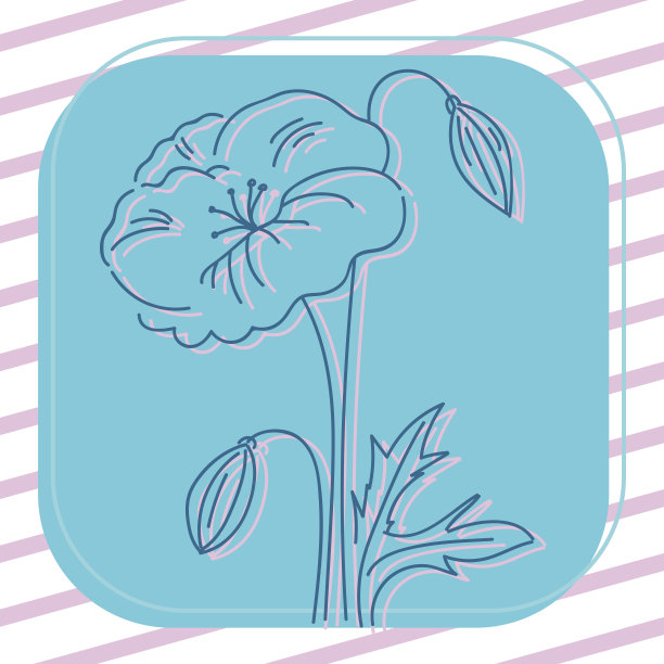 罂粟线图标图片下载