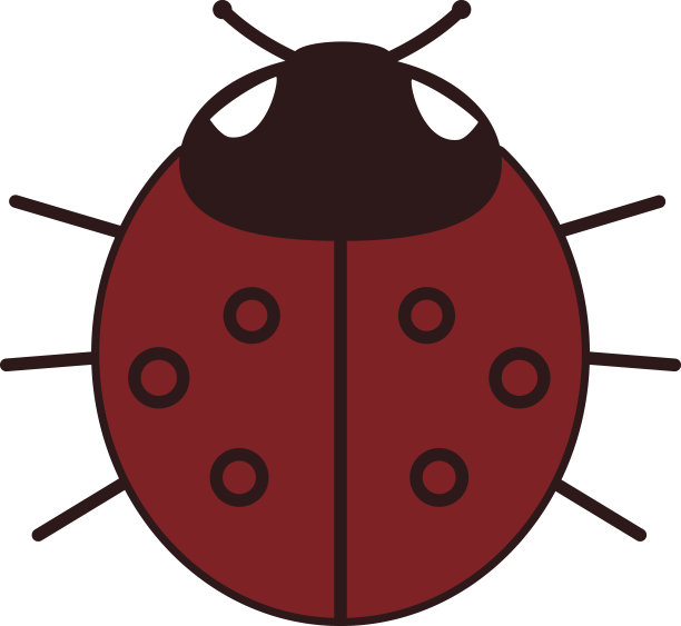 瓢虫在白色的背景。矢量插图。图片下载