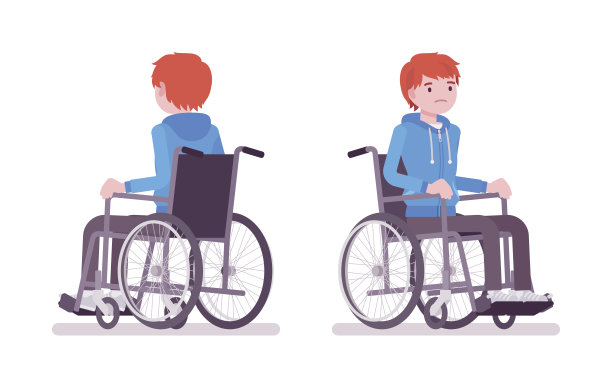 年轻男性轮椅使用者图片下载