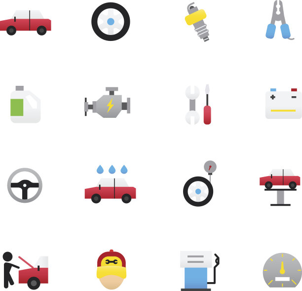 旅行图标。一组运输图标矢量插图颜色图标平面风格。图片下载