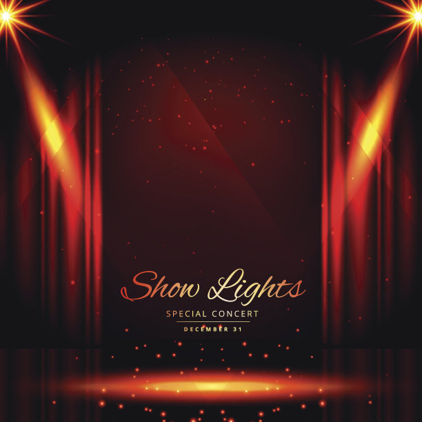 打开红色的窗帘。戏剧的背景素材图片