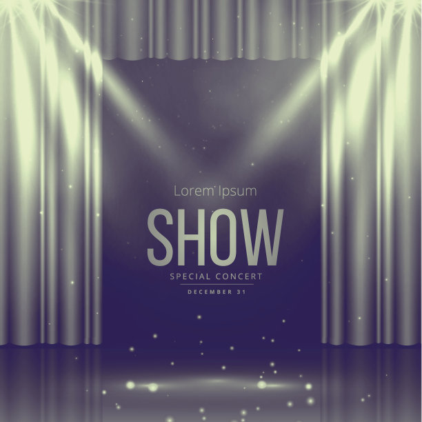 舞台上的窗帘是复古的颜色素材图片