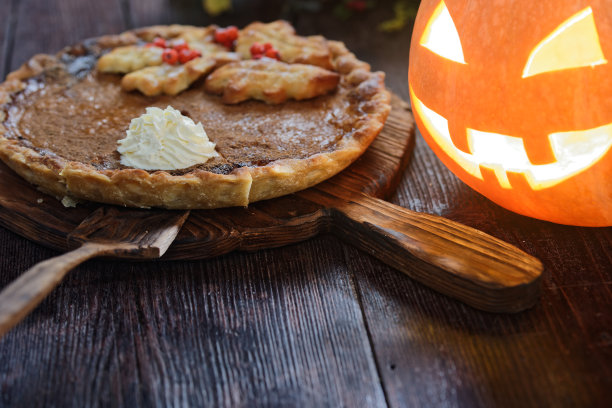 南瓜派和南瓜灯图片下载