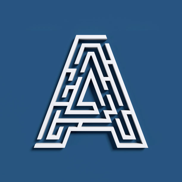 迷宫字体A素材图片