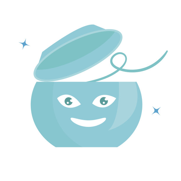 牙线的脸。向量。卡通图片下载