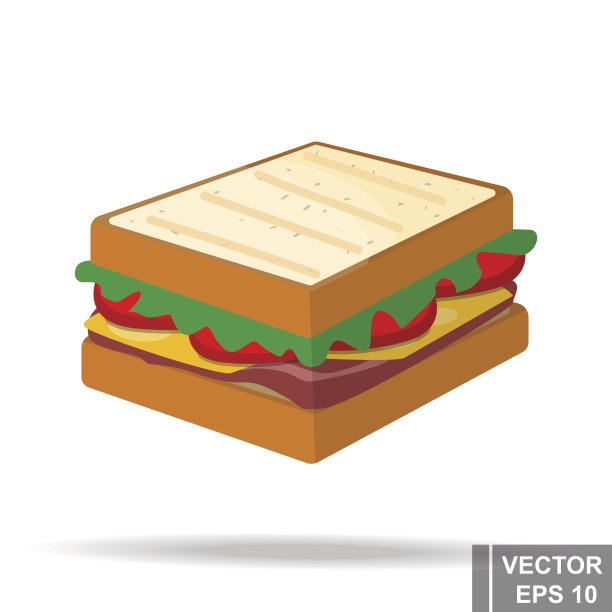 三明治。快餐。美味的食物。为你的设计。图片下载