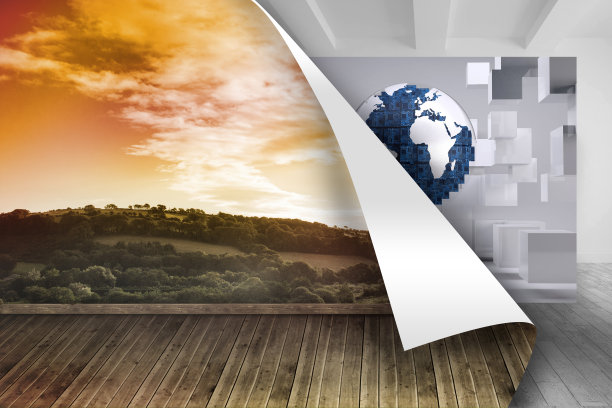 阳光明媚的背景在图片上的地球图片下载