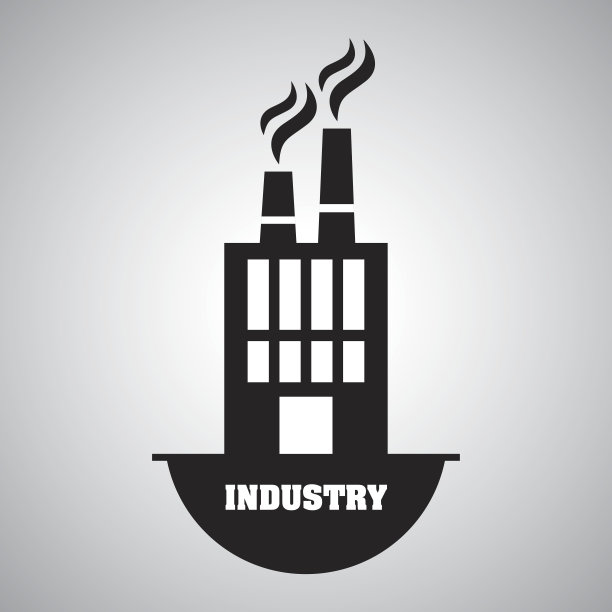 工业设计，工厂和工厂概念，可编辑向量图片下载