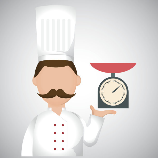 厨师设计，用品图标。餐厅概念，矢量插图图片下载