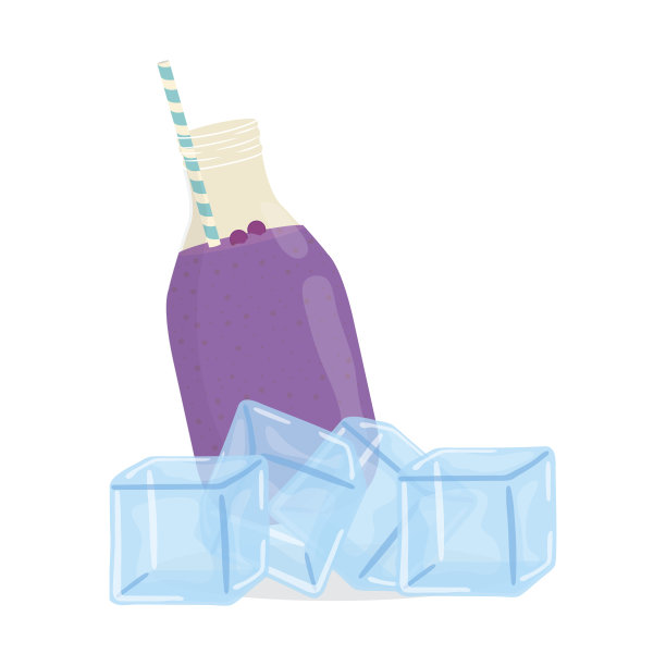 汁的设计。玻璃图标。饮料概念，矢量插图图片下载