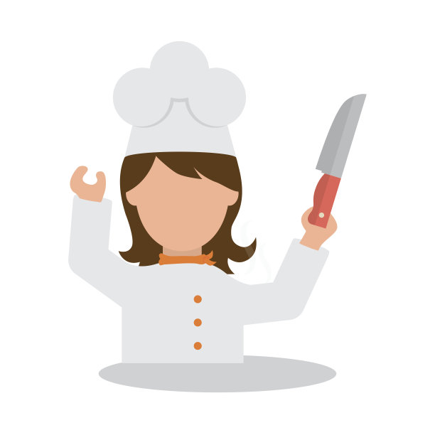 厨师设计，用品图标。餐厅概念，矢量插图图片下载