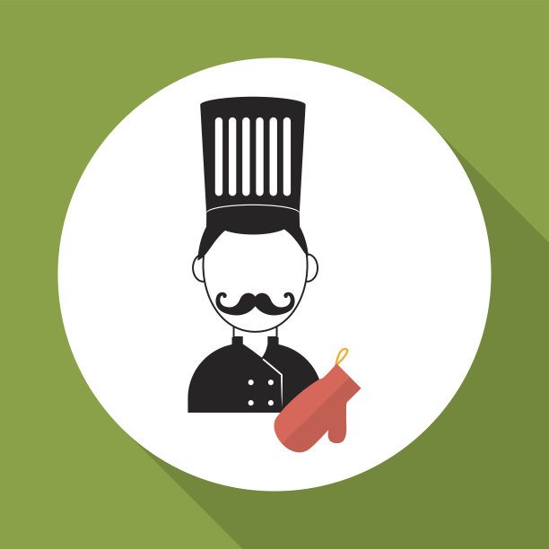 厨师设计，用品图标。餐厅概念，矢量插图图片下载
