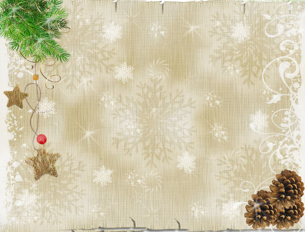 新年或圣诞节背景。装饰过的圣诞树站在雪地里的街道上。晚上。灯泡透过树枝发出亮光。圣诞装饰品,金属箔。雪花。加兰图片下载