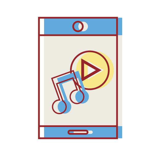 智能手机技术与音乐声音图标图片下载