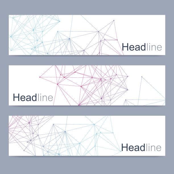 科学的现代载体旗帜。DNA分子结构与连接的线和点。科学背景矢量。医学技术化学设计图片下载