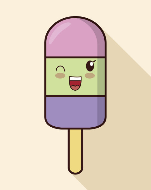 冰淇淋的设计。卡通图标。甜点插图图片下载