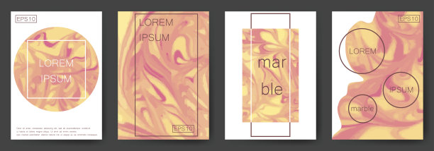 大理石纹理套套。丰富多彩的艺术背景。EPS10向量图片下载