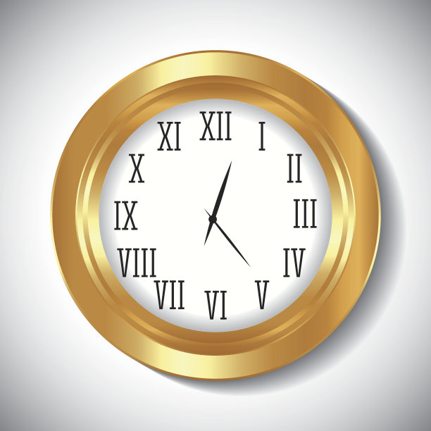 设计的时间。时钟图标。平的插图图片下载