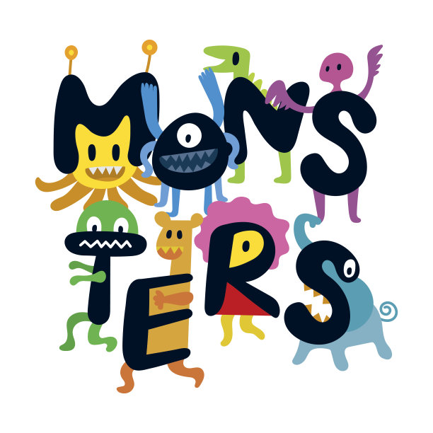 可爱的怪物和卡通人物图片下载