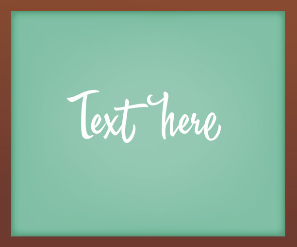 带框向量的浅绿色学校黑板。模板为您的设计。图片下载