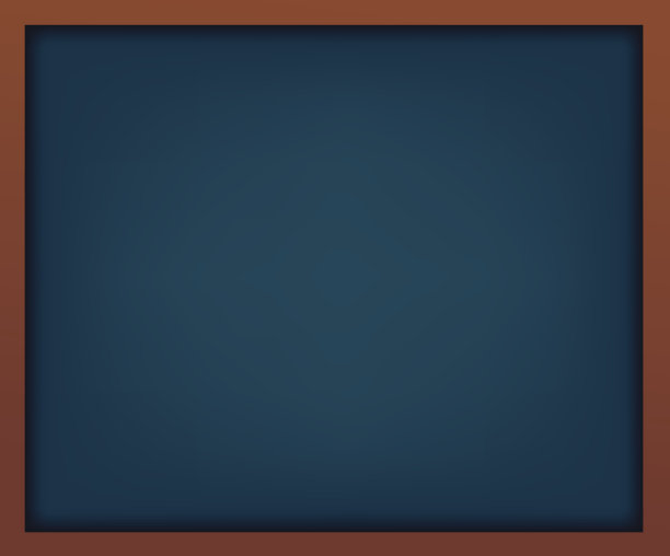 空蓝色学校黑板与框架向量。模板为您的设计。图片下载