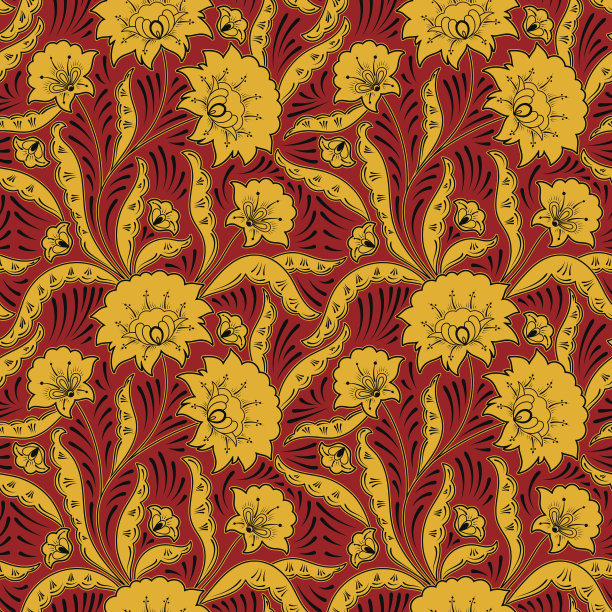 俄罗斯khokhroma模式无缝矢量图片下载